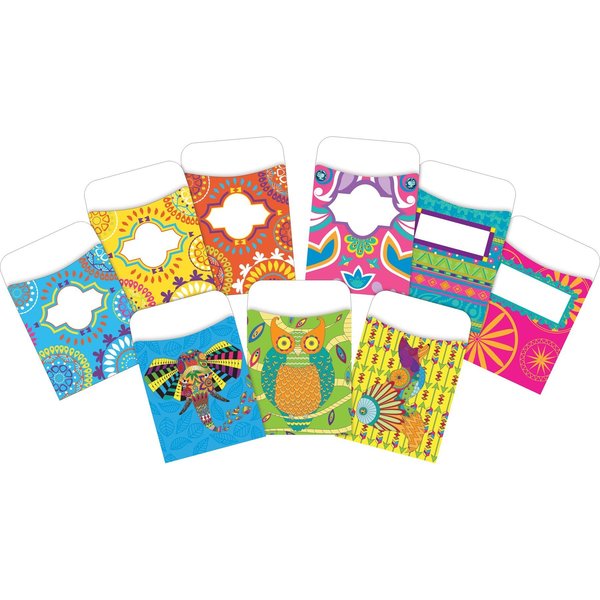 Barker Creek Colorful Library Pocket Set, 90/Set 4068